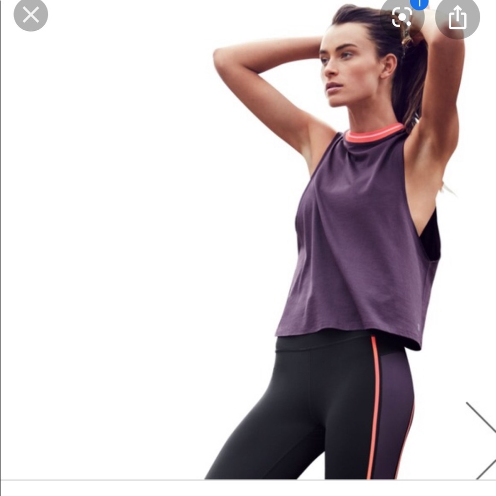Sweaty Betty Flow Cropped Rib Trim Vest NWT XS